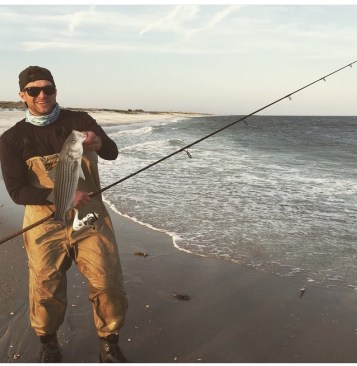 Memorial day surf fishing on the south shore of Cape Cod. 