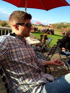 Me being super classy on a wine tour, one week before deer season!