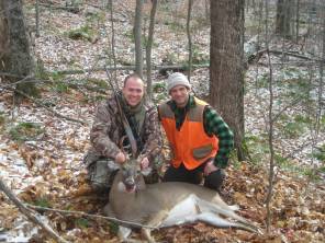 Dave (left) and I with his first deer 